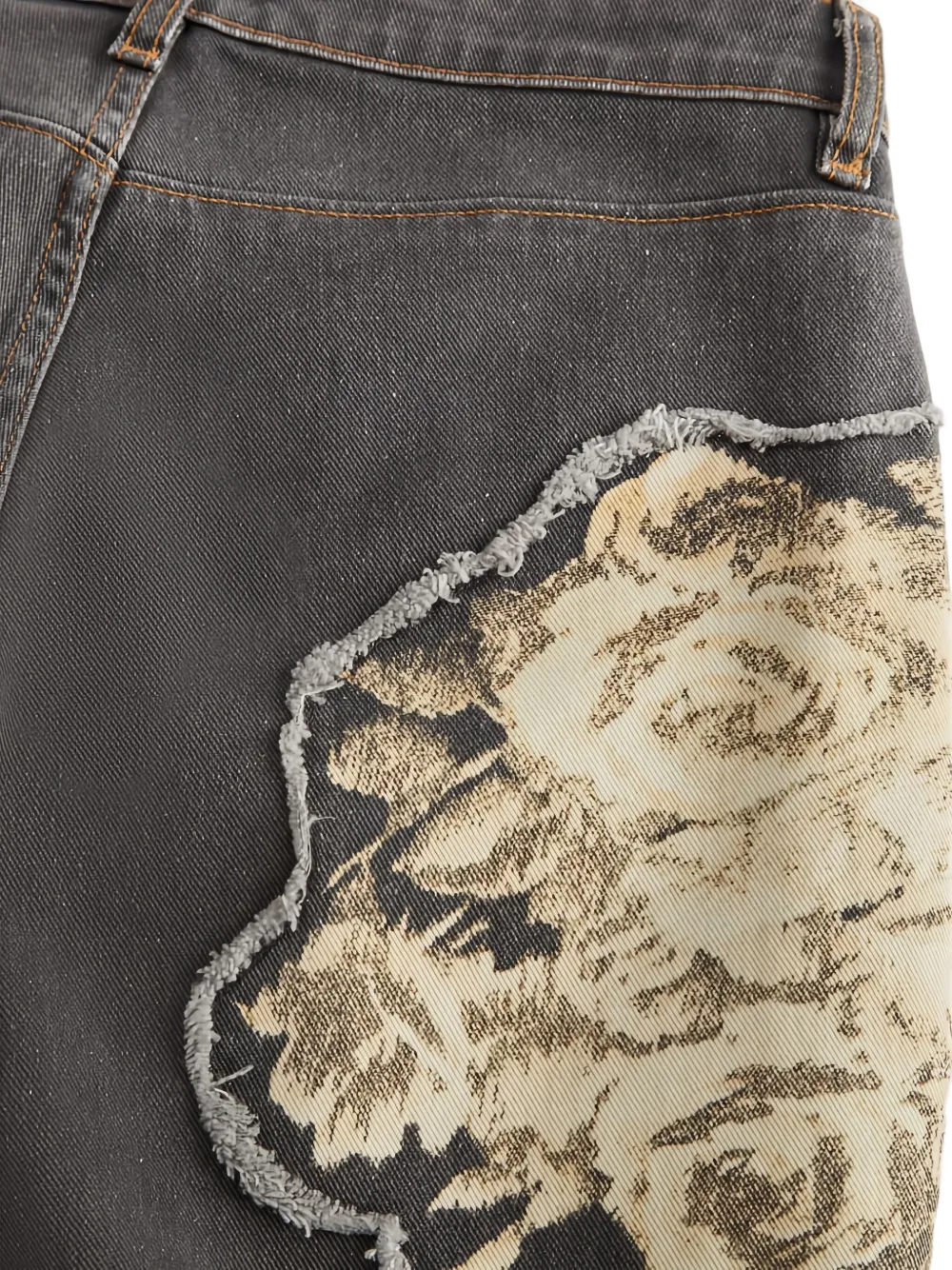 GUESS USA Flared jeans met print Grijs