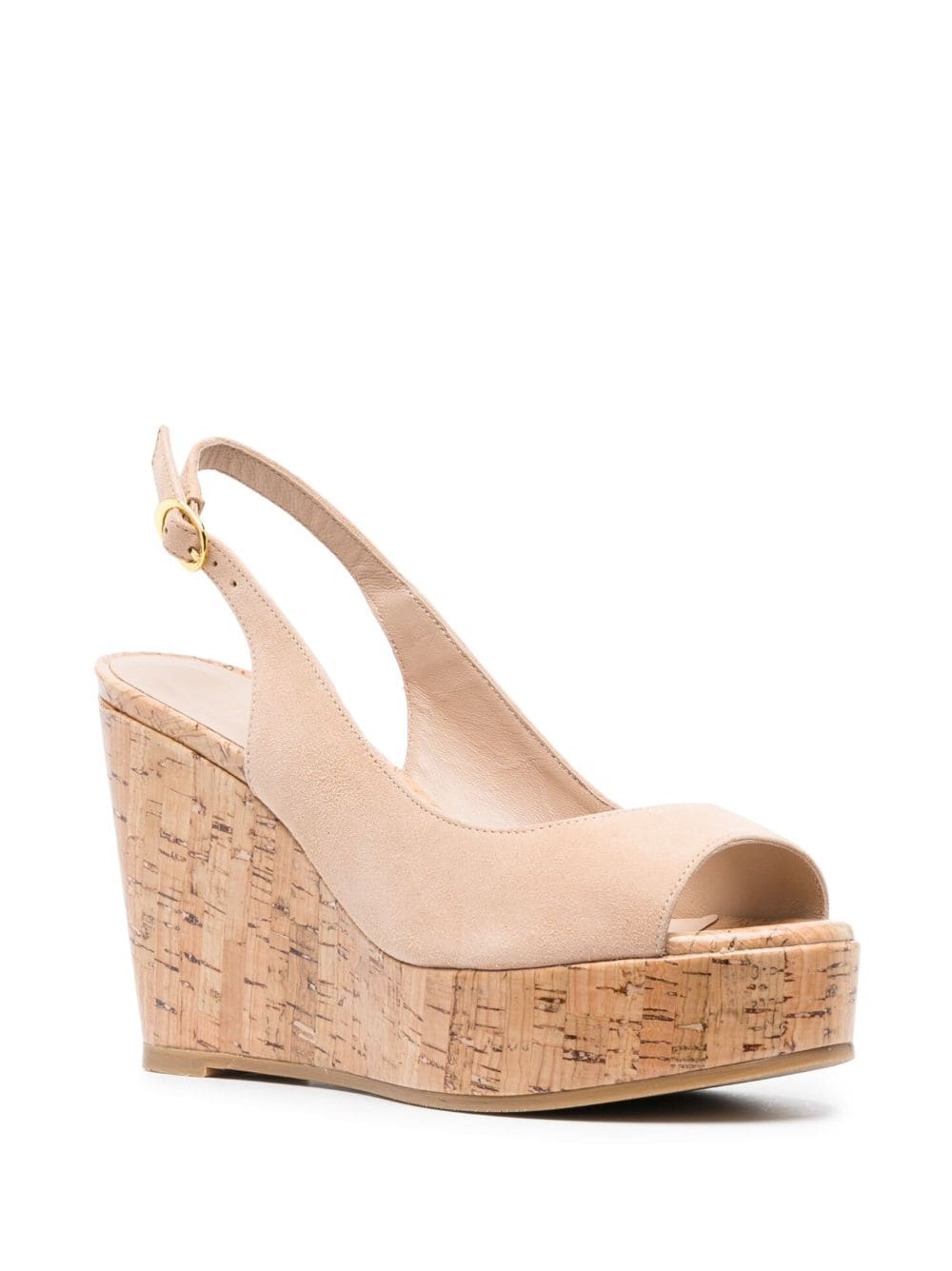 Stuart Weitzman Slingback sandalen met sleehak - Beige