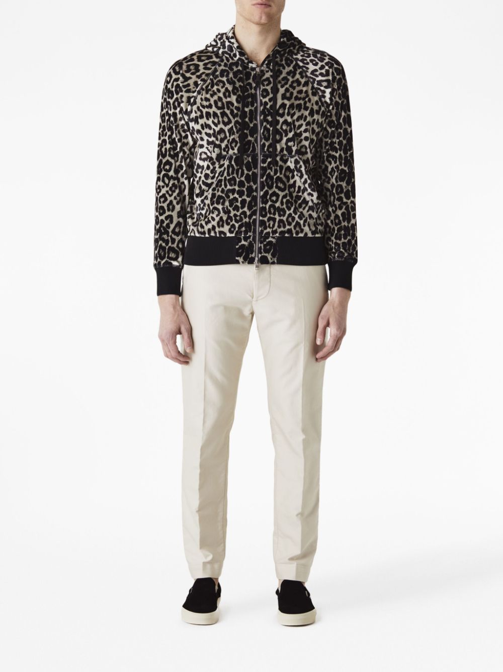 TOM FORD leopard-print zip-up hoodie - Veelkleurig