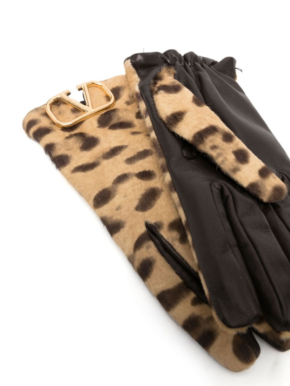 Valentino Garavani VLogo handschoenen met luipaardprint - Beige