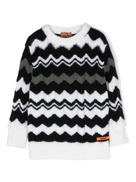 Missoni Kids Suéter de tricô chevron