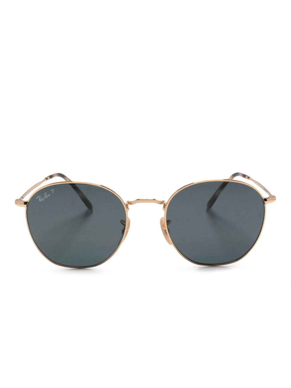 Ray Ban Rob Round Tinted Sunglasses In Gold