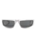 Prada Eyewear curved rectangle-frame sunglasses - White