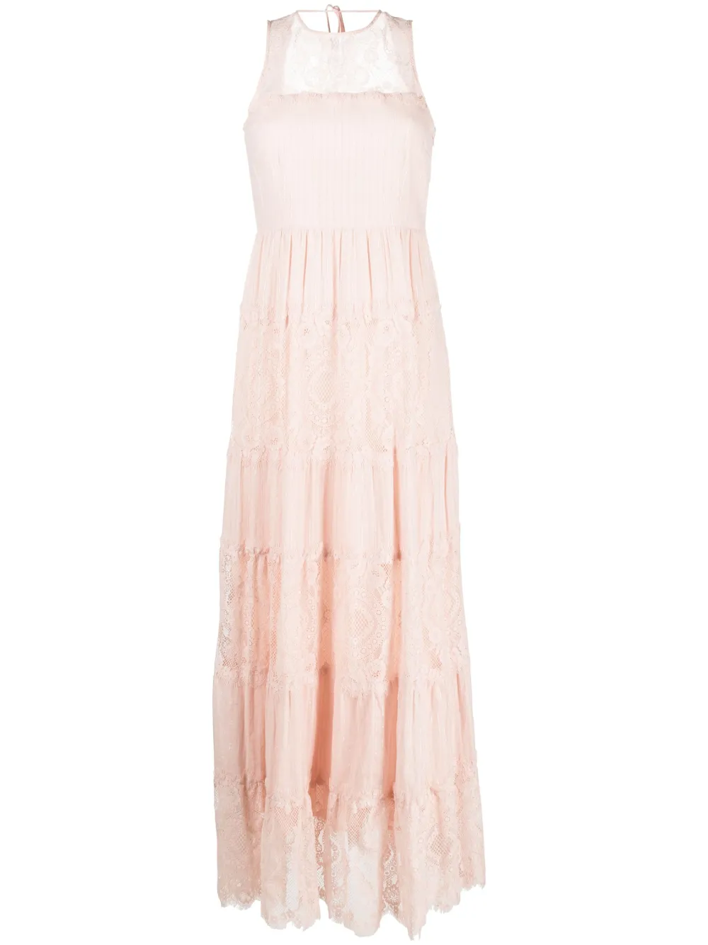 Twinset Long Cotton Dress In Rosa
