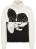 Alexander McQueen spliced orchid jumper - White
