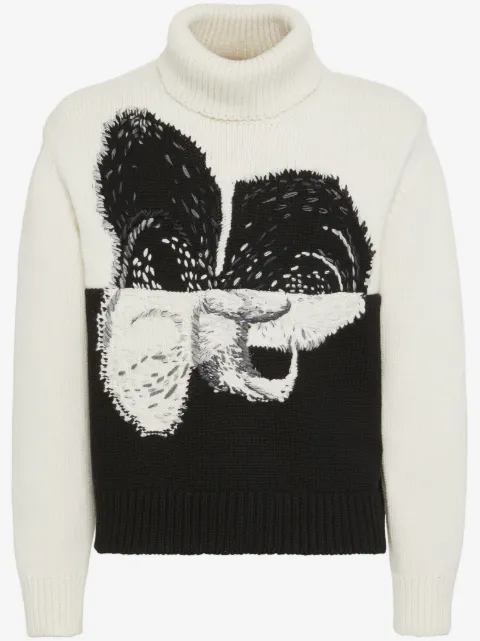 Alexander McQueen suéter spliced orchid