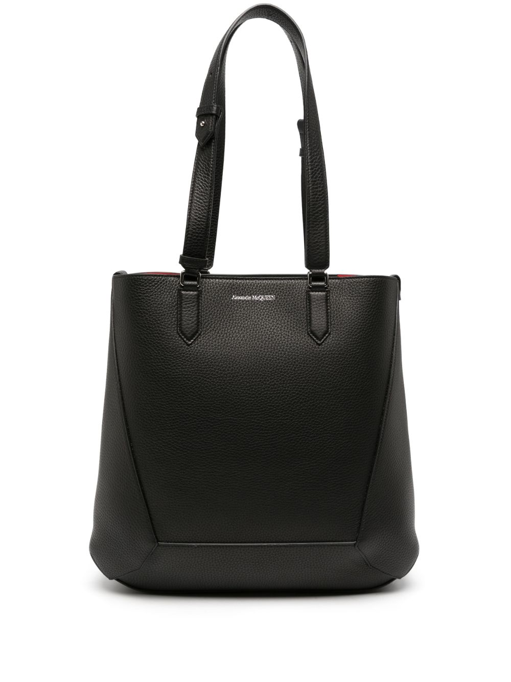 Alexander McQueen medium The Edge leather tote bag - Black