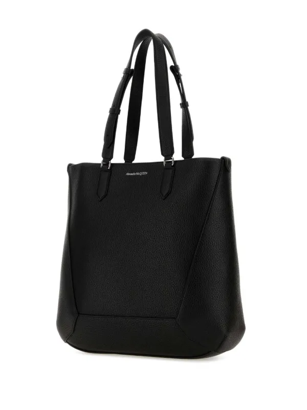 ALEXANDER McQUEEN　カットアウトレザーバッグ Alexander McQueen Edge トートバッグ M | ブラック | FARFETCH JP