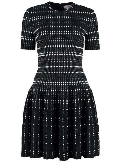 Alexander McQueen contrast-thread knitted minidress Women