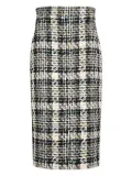 Alexander McQueen tweed pencil skirt - Neutrals