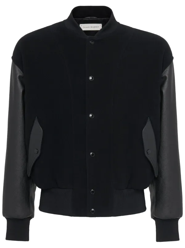 Alexander McQueen Seal applique Bomber Jacket Farfetch