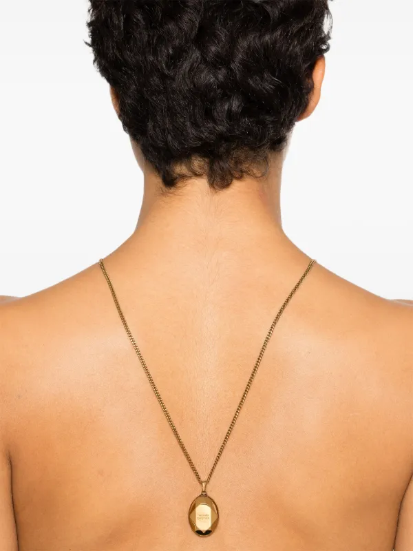 【あすつく】 Faceted The McQueen Alexander Stone FARFETCH | Gold | Necklace アクセサリー
