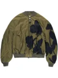 Alexander McQueen Orchid quilted bomber jacket - Green