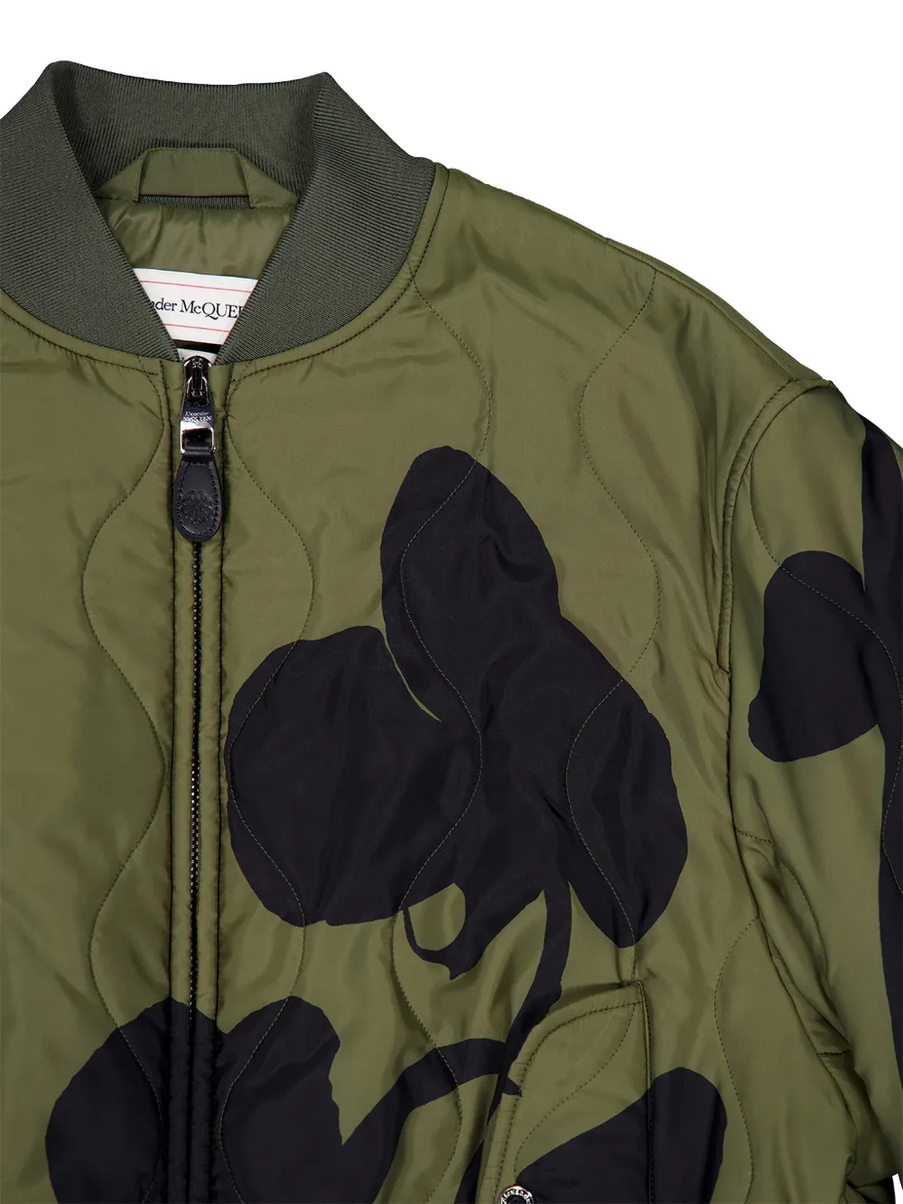 Alexander McQueen Gewatteerd bomberjack Groen