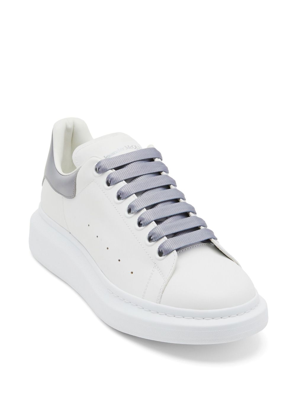 Alexander McQueen colour-block panelled leather sneakers - Wit