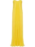 Alexander McQueen chiffon bustier maxi dress - Yellow