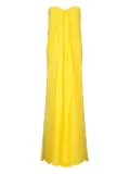 Alexander McQueen chiffon bustier maxi dress - Yellow