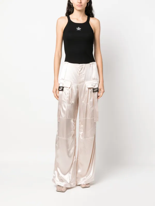 FENDI Sleeveless Cotton Tank Top | Black | FARFETCH