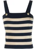 Michael Michael Kors striped knitted top - Blue