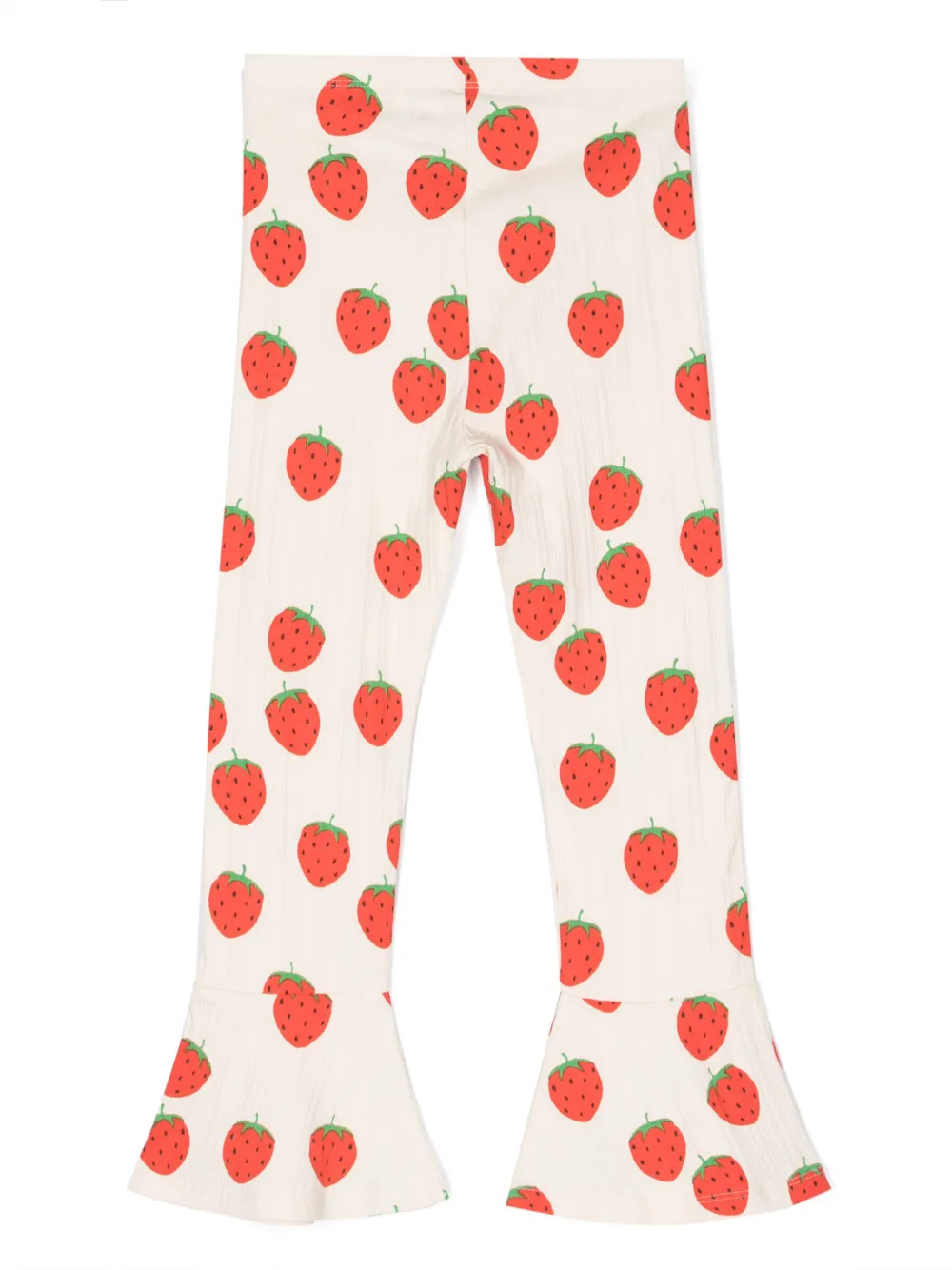 Mini Rodini Broek met aardbeiprint - Beige