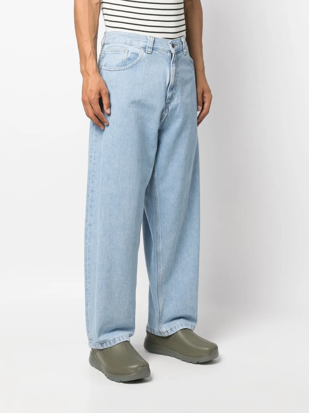 Shop Carhartt Brandon Low-crotch Jeans In Blue