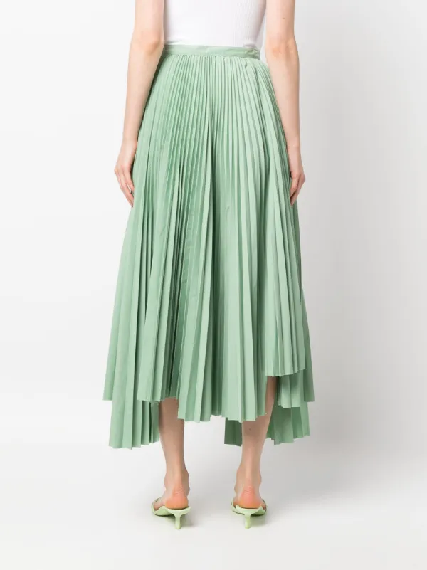 Plan C Asymmetric Pleated Skirt - Farfetch