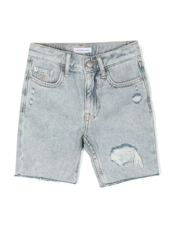 Calvin Klein Kids light-wash Denim Shorts - Farfetch