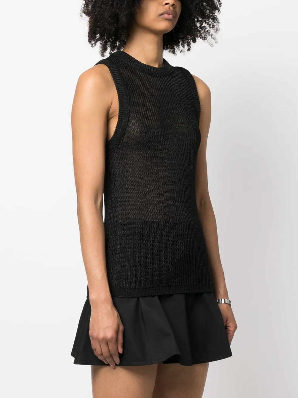 半透明无袖上衣