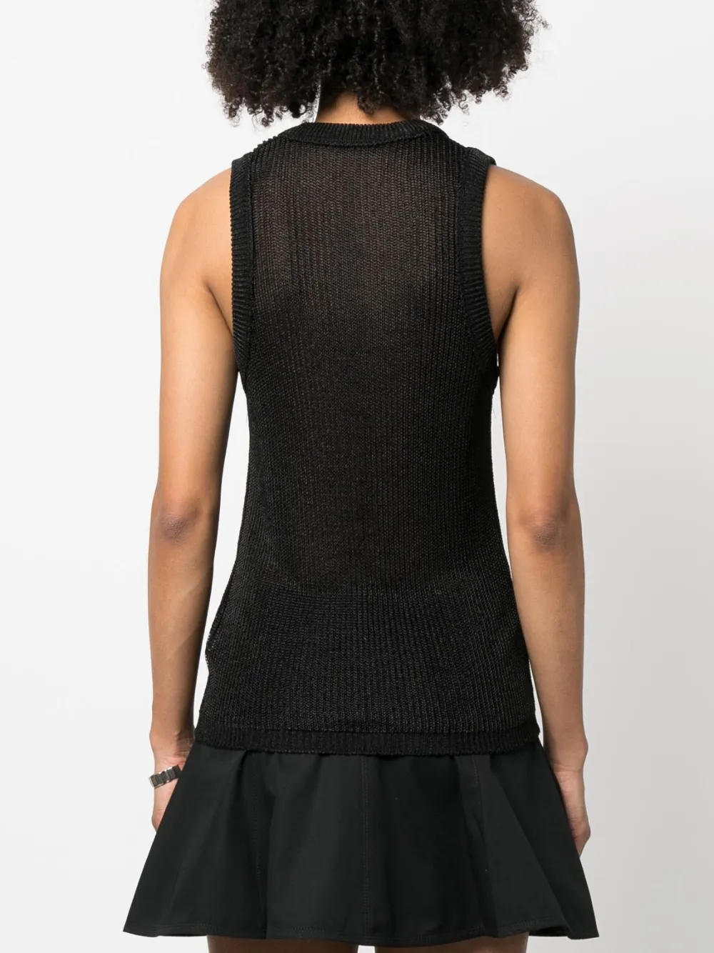 半透明无袖上衣