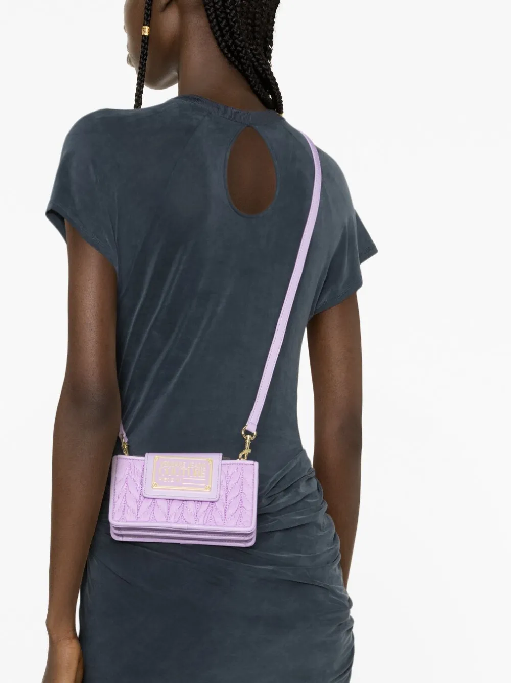Versace Jeans Couture Borsa a tracolla con placca logo | Cartelle e borsa a tracolla | Image 3
