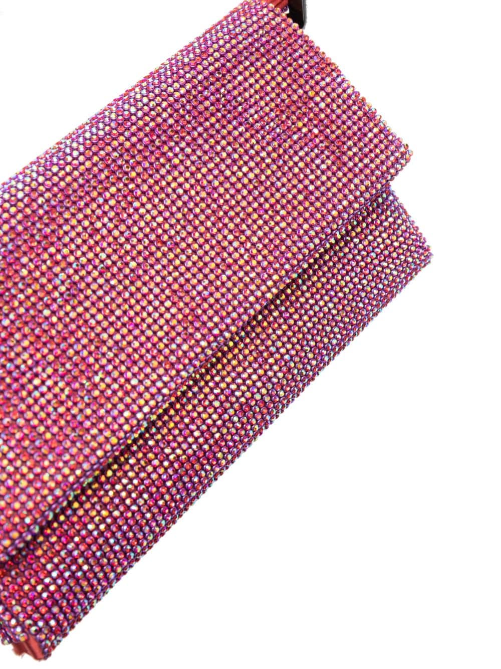 Shop Benedetta Bruzziches Vittissima Crystal-embellished Shoulder Bag In Pink