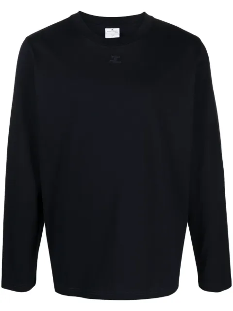 Courrèges sudadera con logo bordado