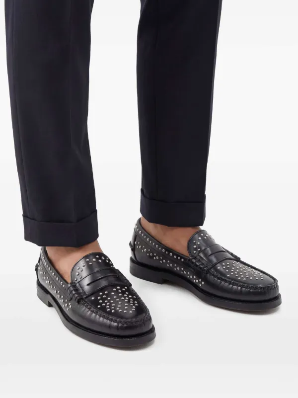 Sebago スタッズトリム レザーローファー | ブラック | FARFETCH JP