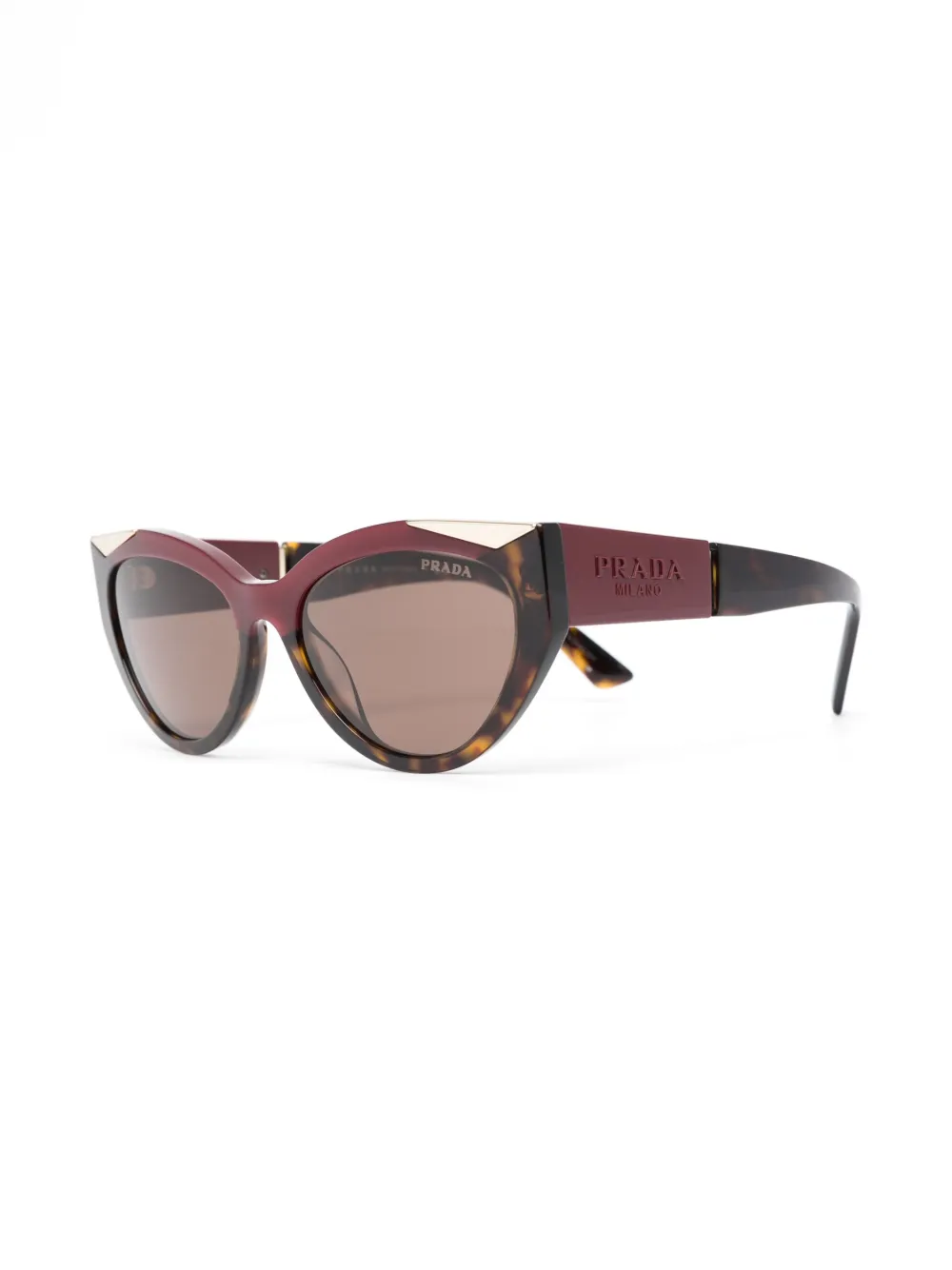 Prada Eyewear Zonnebril met cat-eye montuur - Bruin