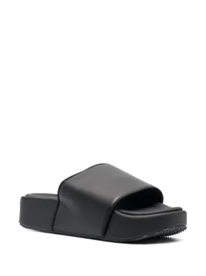 Y-3 レザーサンダル | ブラック | FARFETCH JP