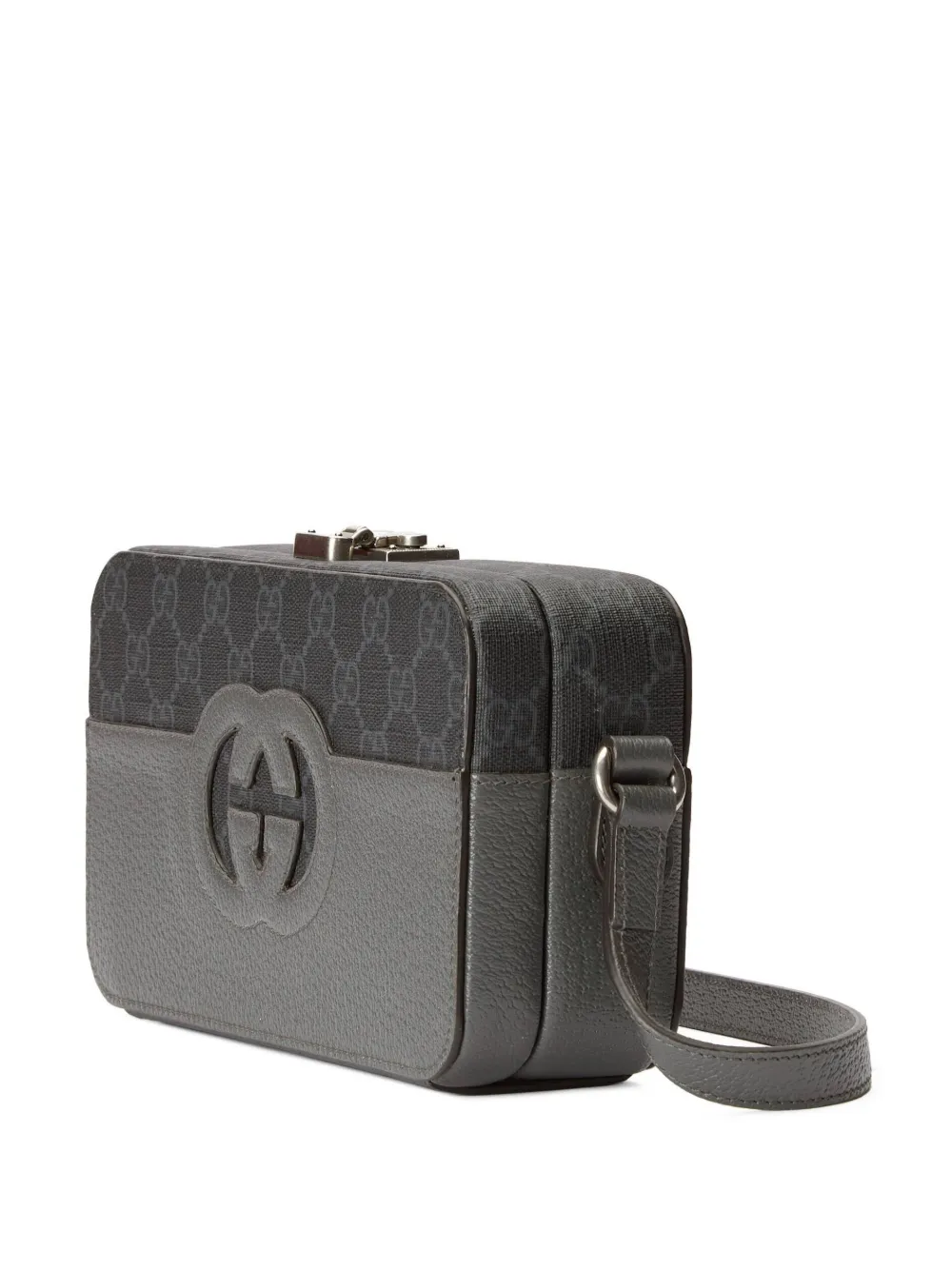 Gucci Ggcanvas Messenger Bag In Grey ModeSens