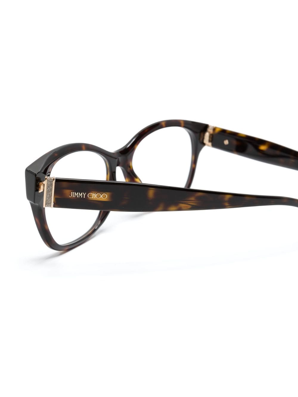 Shop Jimmy Choo Tortoiseshell Cat-eye Frame Glasses In Brown