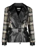 Alexander McQueen hybrid biker jacket - Black