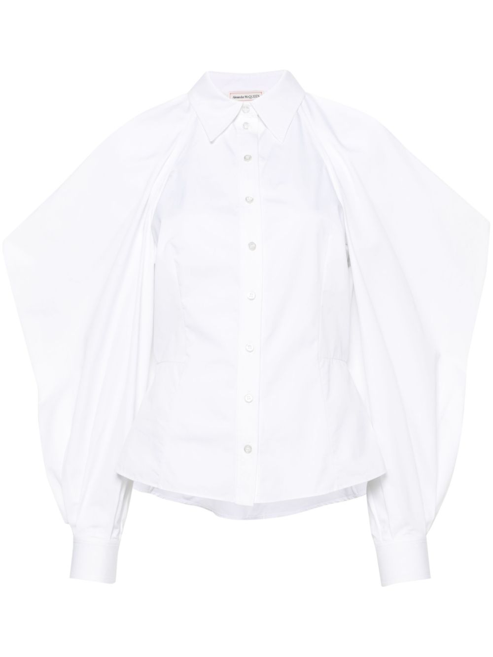 Alexander McQueen slashed drape-sleeve shirt Women