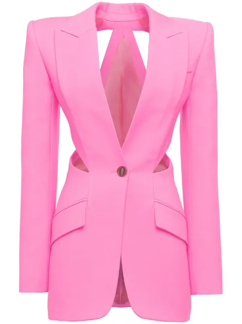 Alexander McQueen slashed single-breasted blazer