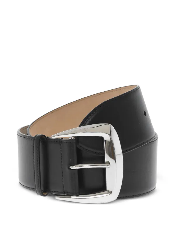 Alexander McQueen Geometric Buckle Waist Belt | Black | FARFETCH