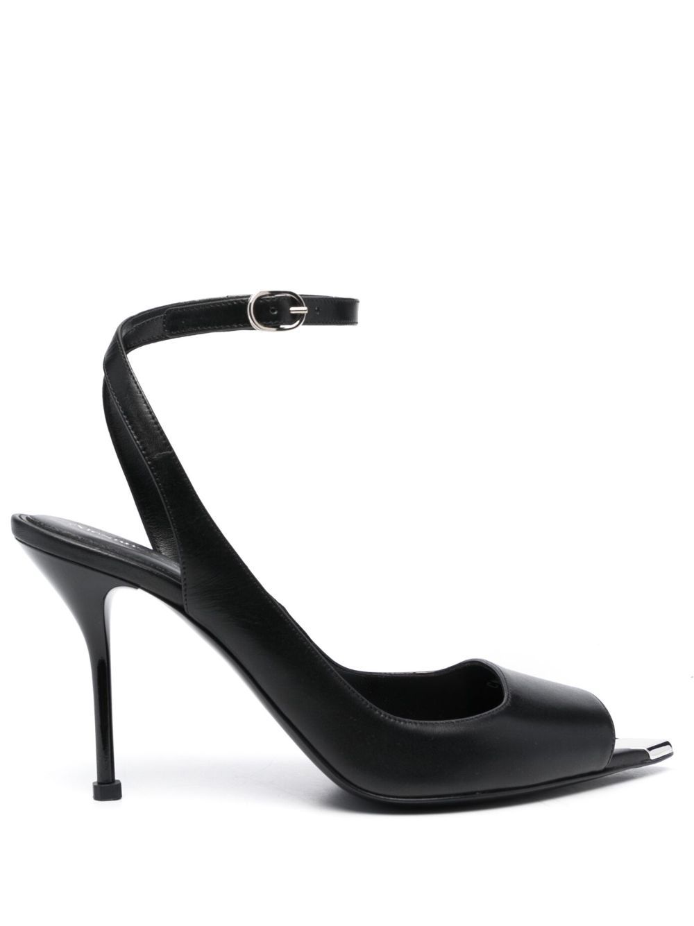 Alexander McQueen Punk 90mm ankle-strap sandal - Black