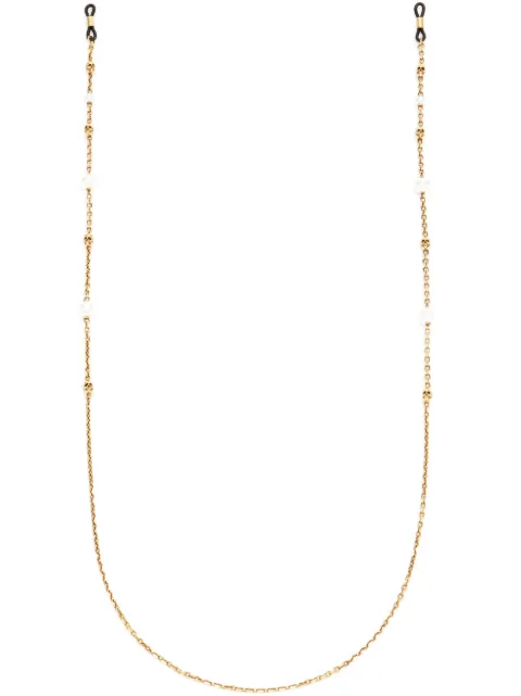 Alexander McQueen Skull pearl-embellished sunglasses chain