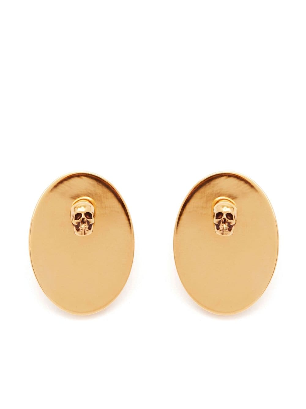 Shop Alexander Mcqueen The Faceted Stone Stud Earrings In 金色