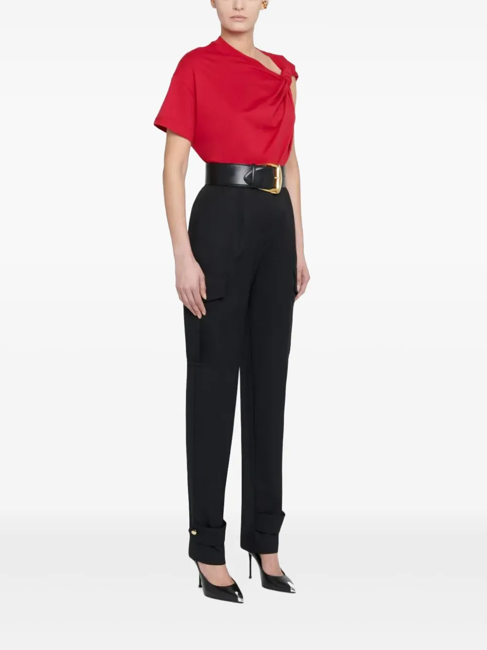  Alexander Mcqueen High-waisted Wool Trousers - Black 