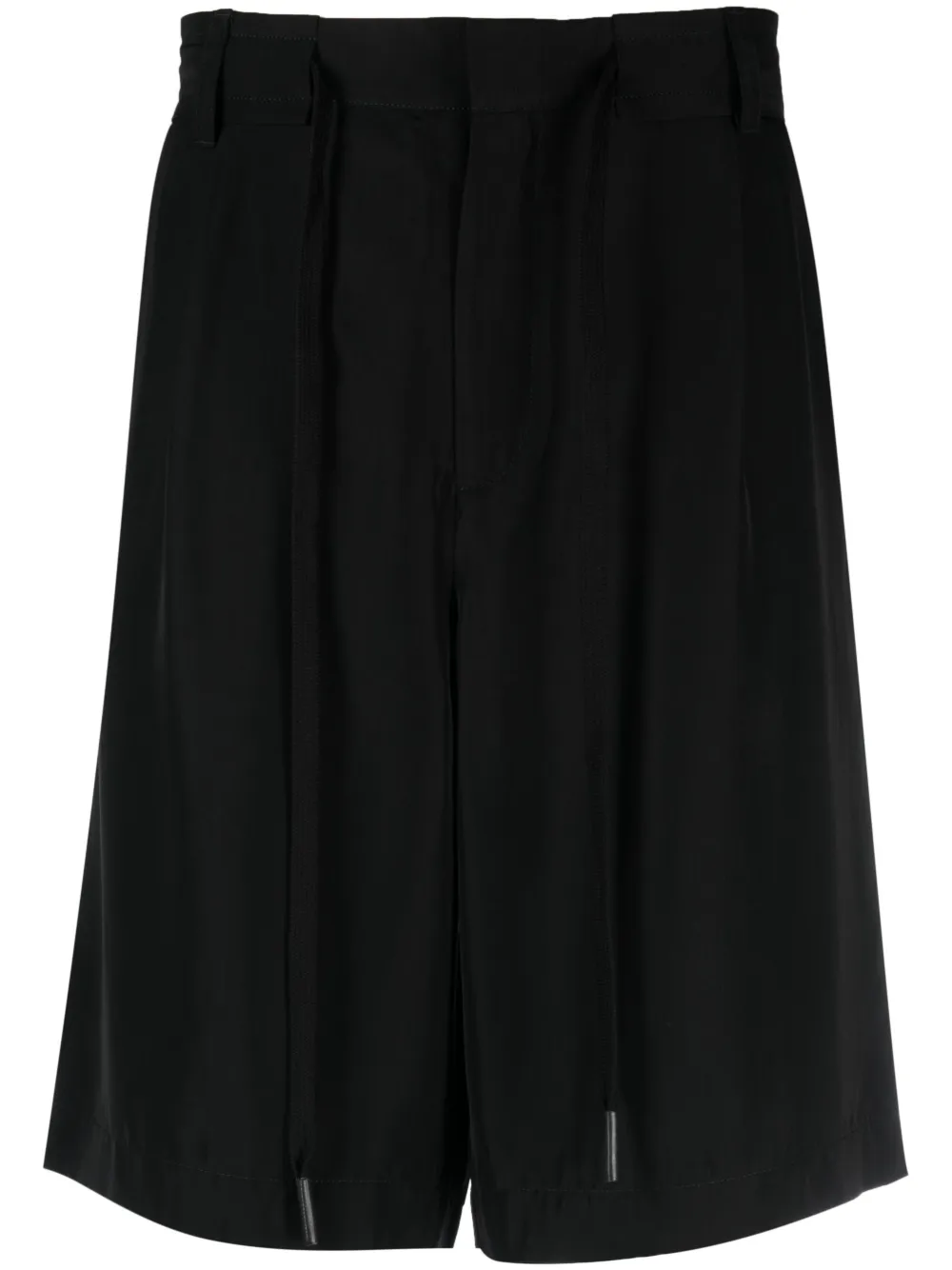 Andrea Ya'aqov Lace-up Shorts In Black