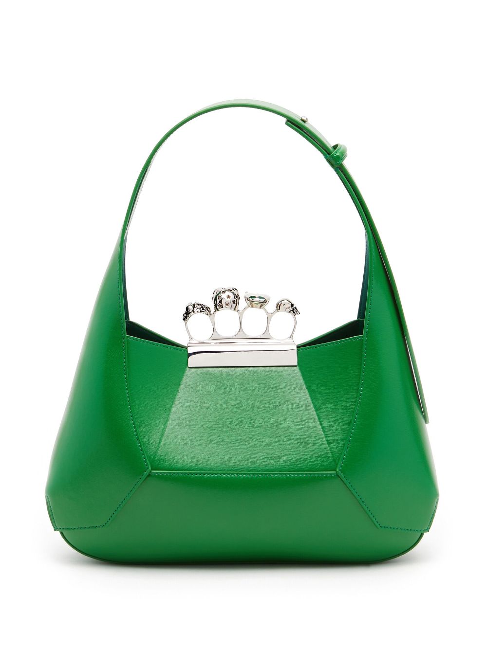 Alexander McQueen The Jewelled Hobo Leather Shoulder Bag - Farfetch