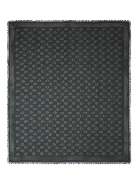 Alexander McQueen mascada deshilachada con motivo Skull