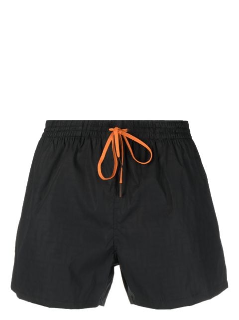 FENDI shorts de playa con cordones en la pretina y monograma 