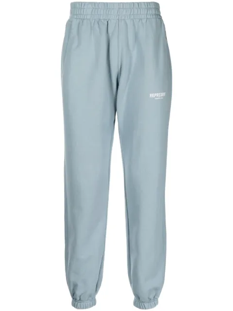 Represent logo-print cotton track pants